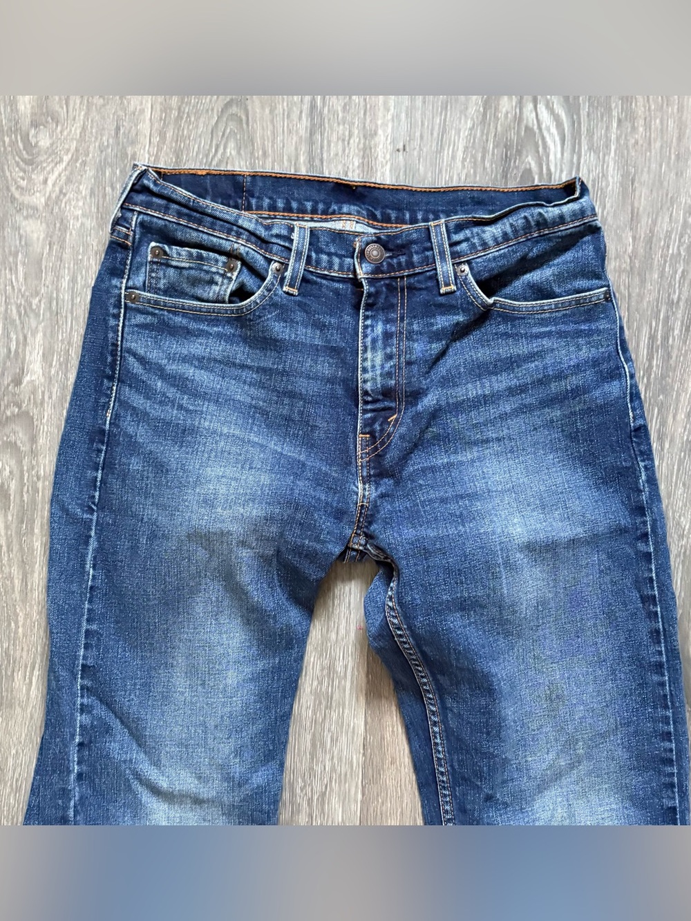 Levis 505 Regular Fit Straight Leg Jeans Mens 30x32 Blue Denim - Picture 2 of 5